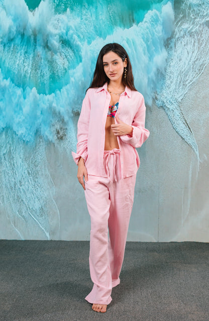 Pink Linen Pants