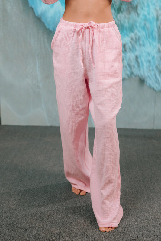 Pink Linen Pants