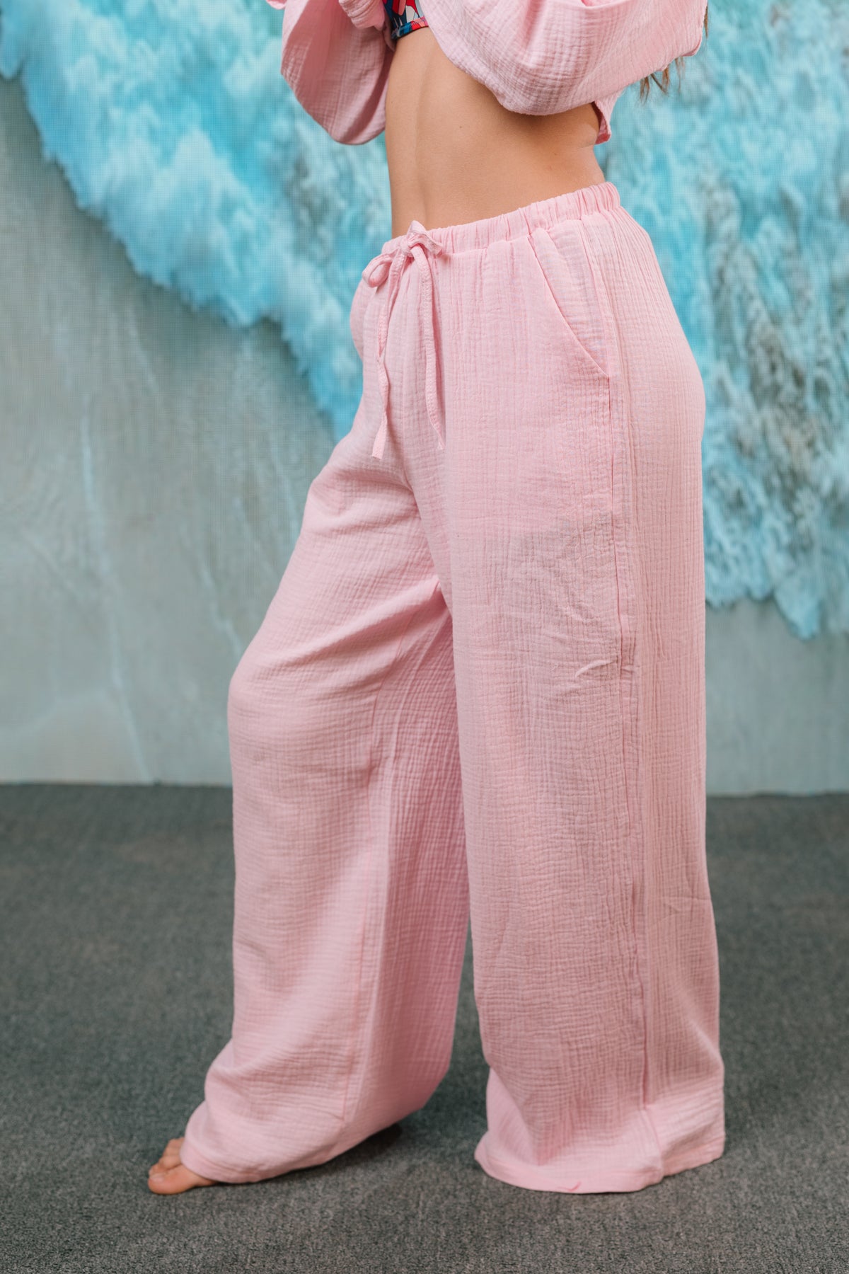 Pink Linen Pants