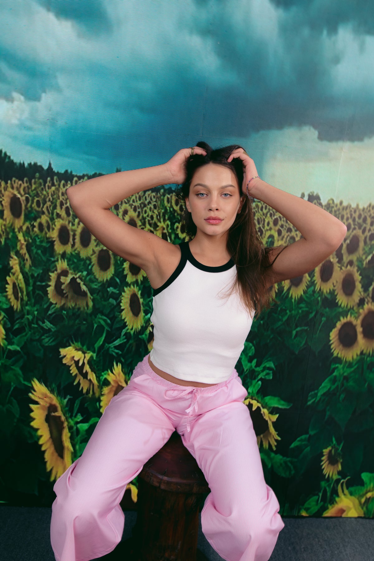 Pink Striped Pants