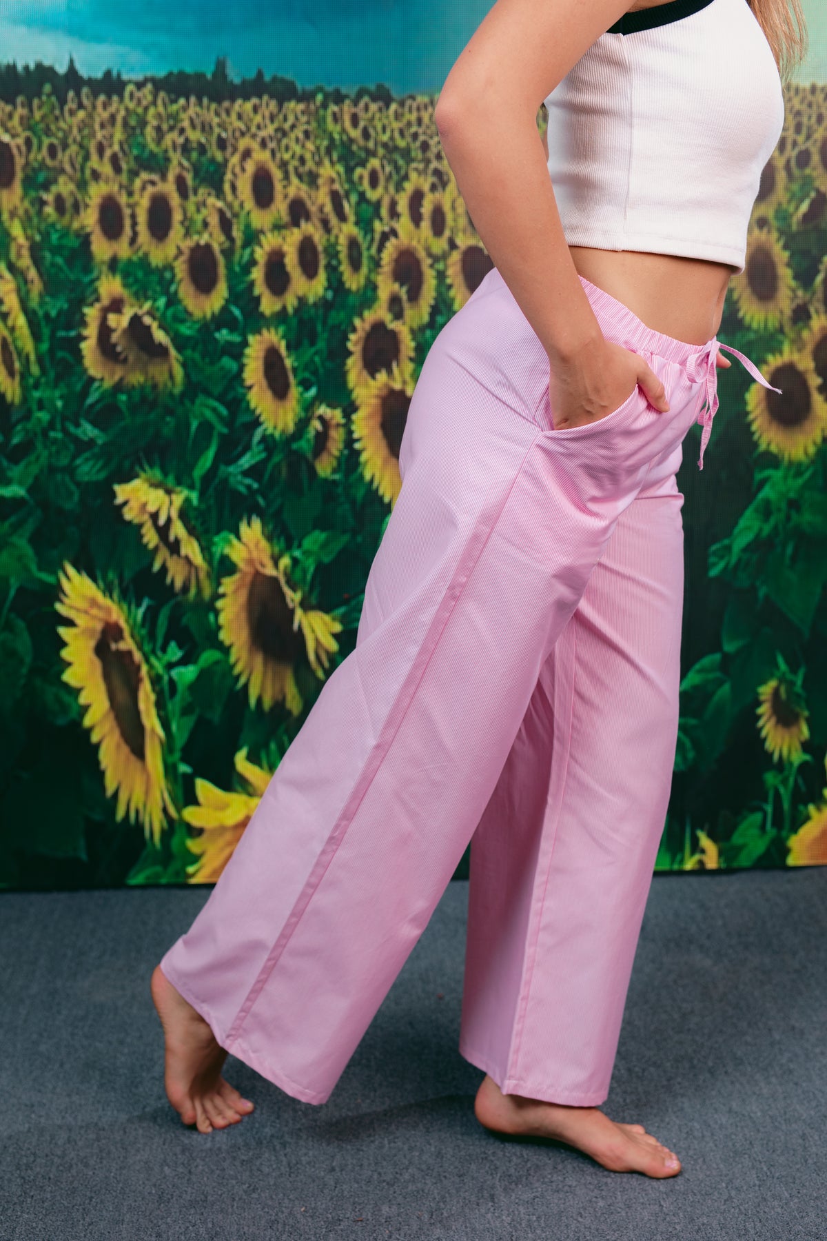 Pink Striped Pants