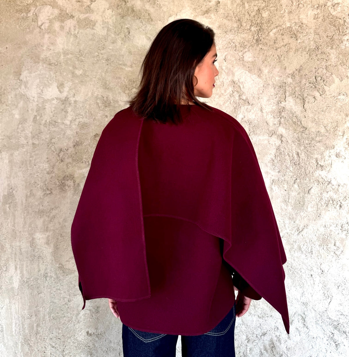 Burgundy Jacket Cape